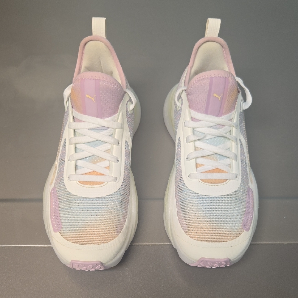 Puma Women's Pastel Sneakers - White, Pink, Orange, Purple